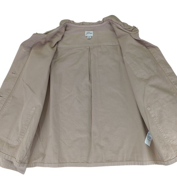 J.Crew Ruffled Chino Chore Jacket AW103 Button Front Utility‎ Women's Size Small - Picture 6 of 9